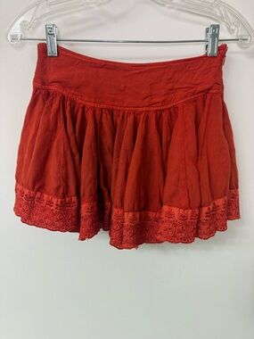 FREE PEOPLE Burnt Orange Mini Skirt Women’s Size Xsmall
